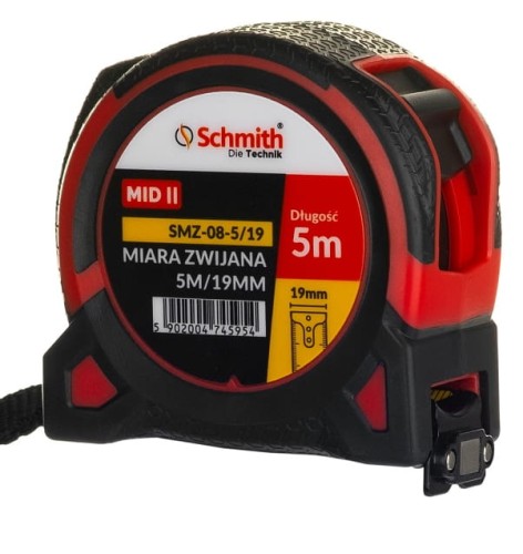 MIARA METRÓWKA ZWIJANA TAŚMA PREMIUM 5m 19mm SCHMITH