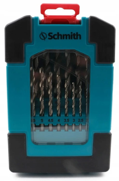 WIERTŁO DO METALU HSS STALI TWORZYW 19szt WIERTŁA 1-10mm ZESTAW SCHMITH