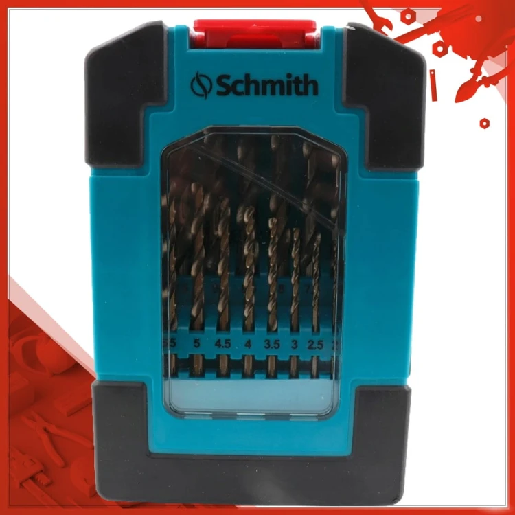 WIERTŁO KOBALTOWE DO METALU STALI ŻELIWA 19szt WIERTŁA 1-10mm SCHMITH