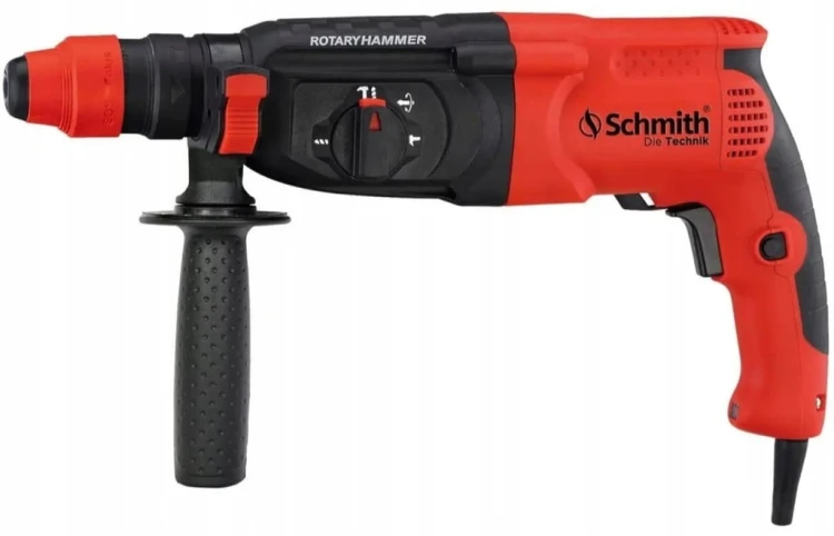 MŁOTOWIERTARKA SDS+ 3J 800W SIECIOWA WALIZKA ZESTAW WIERTŁO DŁUTO SCHMITH