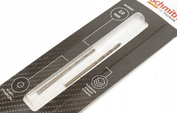 SCHMITH WIERTŁO DO METALU KOBALTOWE 2mm 2szt. ZESTAW DO STALI ŻELIWA METALU