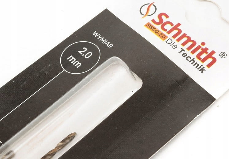 SCHMITH WIERTŁO DO METALU KOBALTOWE 2mm 2szt. ZESTAW DO STALI ŻELIWA METALU