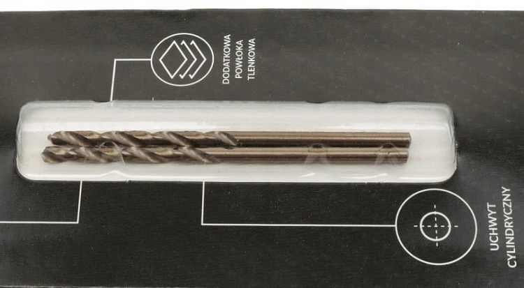 SCHMITH WIERTŁO DO METALU KOBALTOWE 2,5mm 2szt ZESTAW DO STALI ŻELIWA