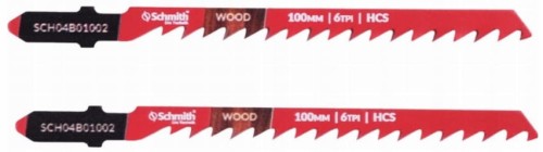 BRZESZCZOT NOŻYKI DO WYRZYNARKI 100mm HCS DO DREWNA 6TPI ZESTAW 2sz SCHMITH