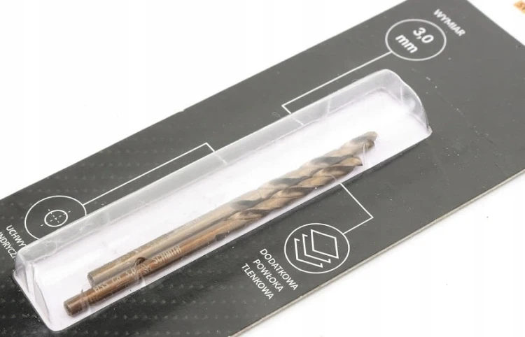 SCHMITH WIERTŁO DO METALU KOBALTOWE 3mm 2szt ZESTAW DO STALI ŻELIWA METALU
