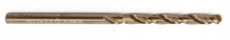 WIERTŁO DO METALU KOBALTOWE 3,2mm 2szt ZESTAW DO STALI ŻELIWA SCHMITH