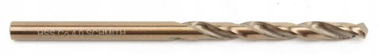 SCHMITH WIERTŁO DO METALU KOBALTOWE 4mm 2szt ZESTAW DO STALI ŻELIWA METALU