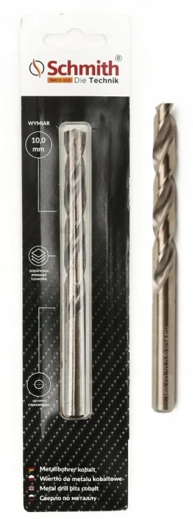 SCHMITH WIERTŁO DO METALU KOBALTOWE 10mm DO STALI ŻELIWA METALU