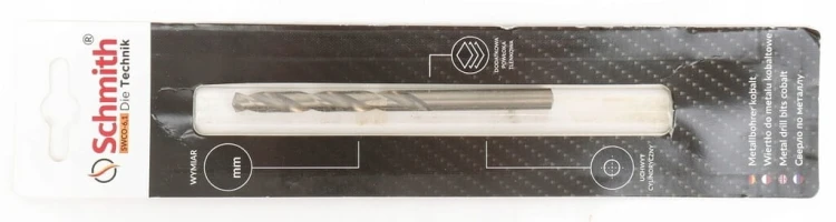 WIERTŁO DO METALU KOBALTOWE 6mm HSS-Co DO STALI ŻELIWA METALU MOCNE SCHMITH