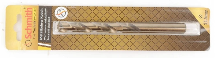 WIERTŁO DO METALU KOBALTOWE 11,5mm HSS-Co DO STALI ŻELIWA METALU SCHMITH