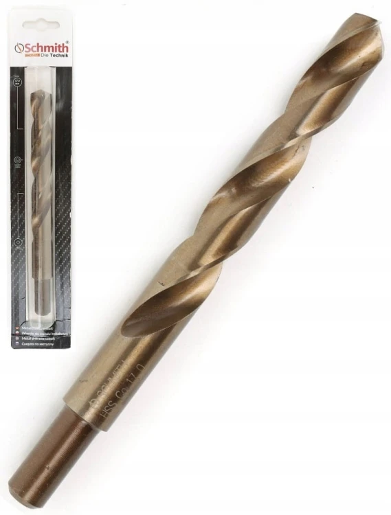 WIERTŁO DO METALU KOBALTOWE 17mm HSS-Co DO STALI ŻELIWA MOCNE SCHMITH
