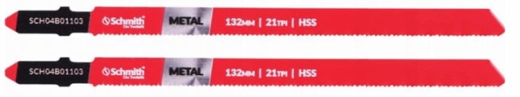 BRZESZCZOT NOŻYKI DO WYRZYNARKI 132mm DO METALU 21TPI ZESTAW 2szt. SCHMITH