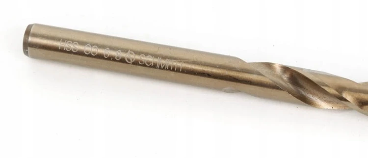 WIERTŁO DO METALU KOBALTOWE 6,8mm HSS-Co DO STALI ŻELIWA MOCNE SCHMITH