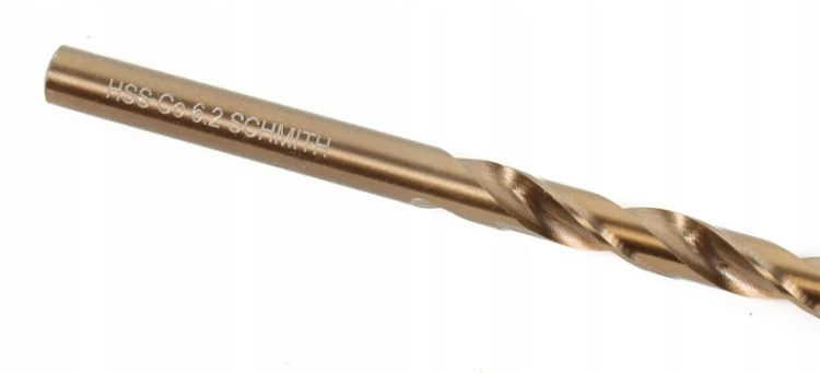 WIERTŁO DO METALU KOBALTOWE 6,2mm HSS-Co DO STALI ŻELIWA MOCNE SCHMITH