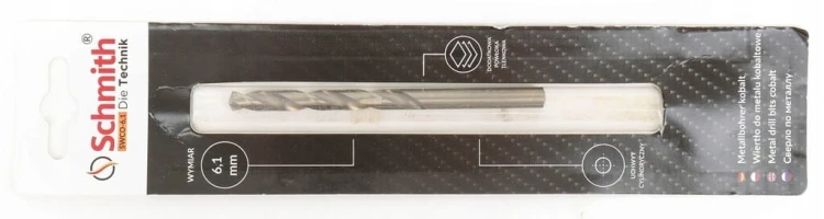 WIERTŁO DO METALU KOBALTOWE 6,1mm HSS-Co DO STALI ŻELIWA MOCNE SCHMITH