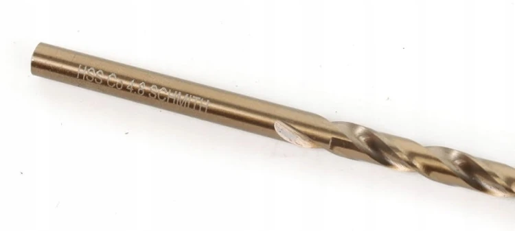 WIERTŁO DO METALU KOBALTOWE 4,8mm HSS-Co DO STALI ŻELIWA MOCNE SCHMITH