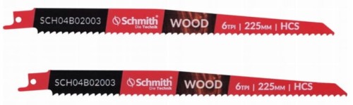 BRZESZCZOT DO PIŁY SZABLASTEJ HCS 225mm DO DREWNA 6TPI ZESTAW 2szt SCHMITH