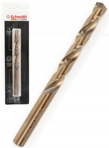WIERTŁO DO METALU KOBALTOWE 10,2mm HSS-Co DO STALI ŻELIWA MOCNE SCHMITH