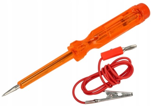 PRÓBNIK NAPIĘCIA TESTER PRĄDU SAMOCHODOWY 140mm PRZEWÓD 1M 6-12-24V SCHMITH