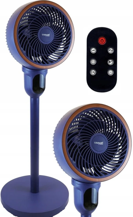 WENTYLATOR PODŁOGOWY WIATRAK Z PILOTEM 50W DYFUZOR NA OLEJEK TIMER SCHMITH