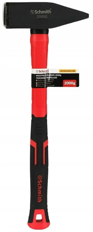 MŁOTEK ŚLUSARSKI 2000g 2kg TRZONEK FIBERGLASS WYWAŻONY TRWAŁY SCHMITH