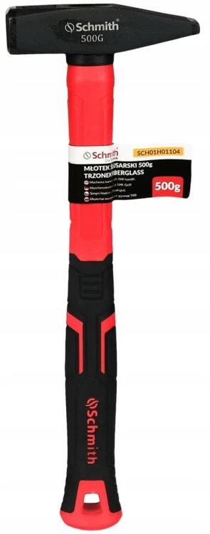 MŁOTEK ŚLUSARSKI 500g TRZONEK FIBERGLASS WYWAŻONY TRWAŁY SCHMITH