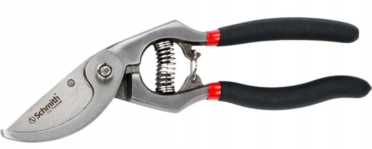 SEKATOR OGRODOWY KUTY DO GAŁĘZI KRZEWÓW NOŻYCOWY RĘCZNY 215mm SCHMITH