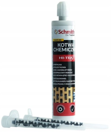 KOTWA CHEMICZNA 300ml 2x MIESZACZE POLIESTROWA ŻYWICA BEZ STYRENU SCHMITH