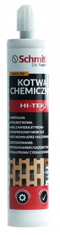 KOTWA CHEMICZNA 300ml 2x MIESZACZE POLIESTROWA ŻYWICA BEZ STYRENU SCHMITH