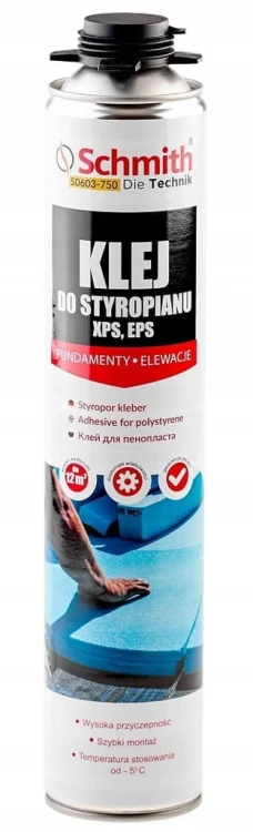 KLEJ DO STYROPIANU XPS EPS 750ml PIANKA PIANA PIANOKLEJ SCHMITH