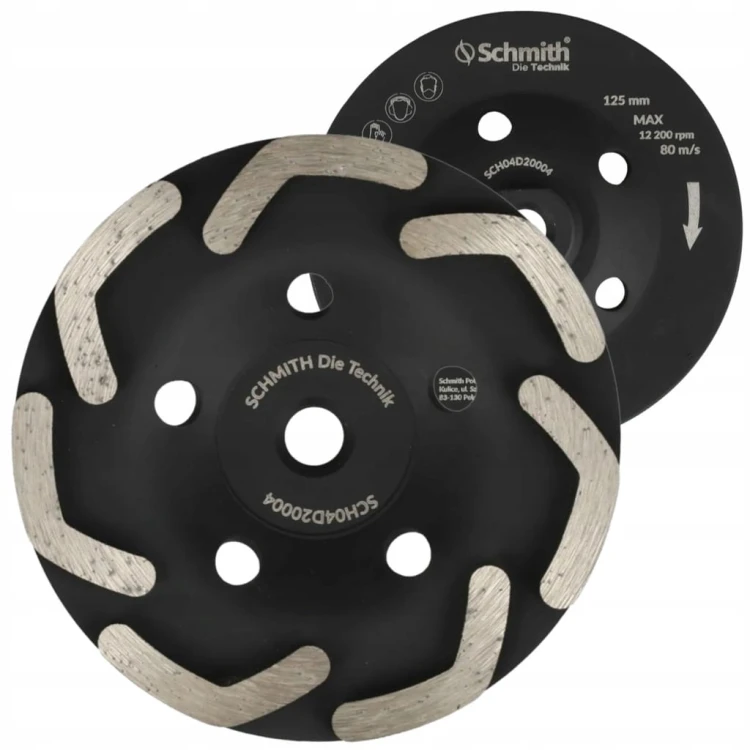 TARCZA DO SZLIFOWANIA BETONU KAMIENIA 125 M14 DIAMENTOWA SEGMENTOWA SCHMITH