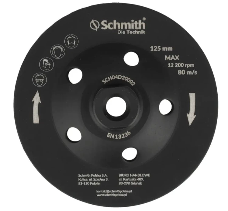 TARCZA DO SZLIFOWANIA BETONU KAMIENIA 125 M14 DIAMENTOWA SEGMENTOWA SCHMITH