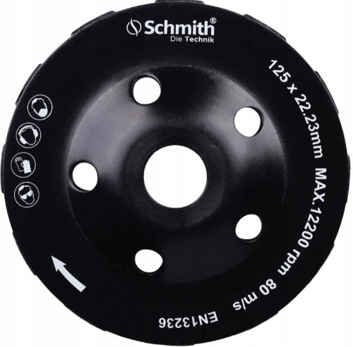 TARCZA DIAMENTOWA 125 DO SZLIFOWANIA BETONU KAMIENIA SUPER TURBO SCHMITH