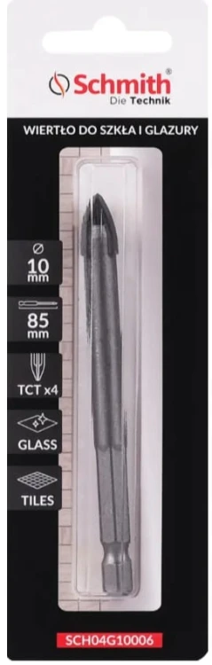 WIERTŁO DO SZKŁA GRESU CERAMIKI GLAZURY 10mm HEX OTWORNICA SCHMITH