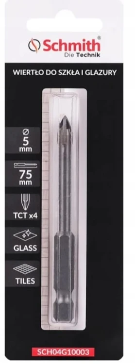 WIERTŁO DO SZKŁA GRESU CERAMIKI GLAZURY 5mm HEX OTWORNICA SCHMITH