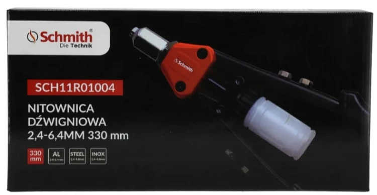 NITOWNICA RĘCZNA DŹWIGOWA 2,4 - 6,4 300mm Z POJEMNIKIEM DO NITÓW SCHMITH