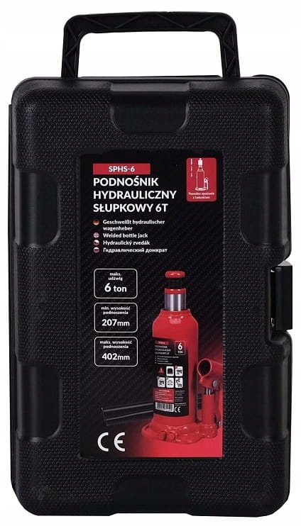 PODNOŚNIK SAMOCHODOWY SŁUPKOWY HYDRAULICZNY BUTELKOWY LEWAREK 6T SCHMITH