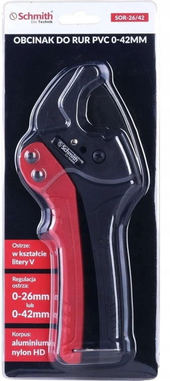 OBCINAK NOŻYCE DO CIĘCIA RUR PCV PVC PP 0-42 REGULACJA OSTRZY SCHMITH