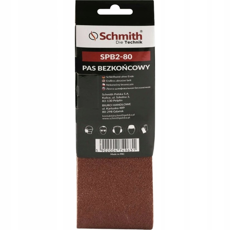 PAS BEZKOŃCOWY TAŚMA PAPIER ŚCIERNY P80 75x533mm 5szt. SCHMITH