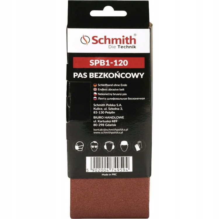 PAS BEZKOŃCOWY TAŚMA PAPIER ŚCIERNY P120 75x457mm 5szt. SCHMITH
