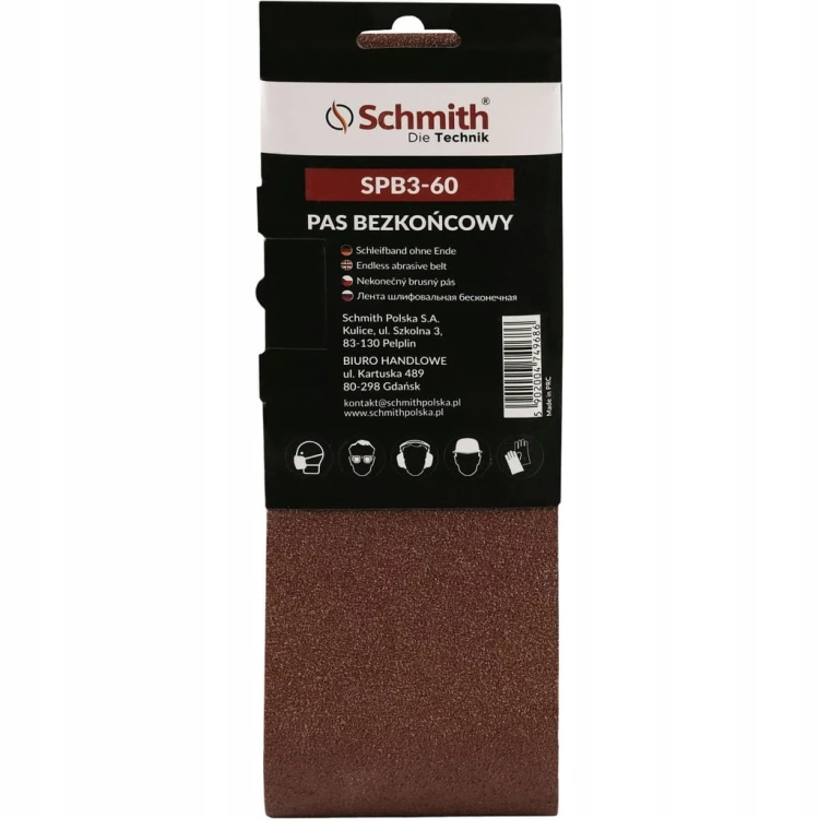 PAS BEZKOŃCOWY TAŚMA PAPIER ŚCIERNY P60 100x610mm 5szt. SCHMITH