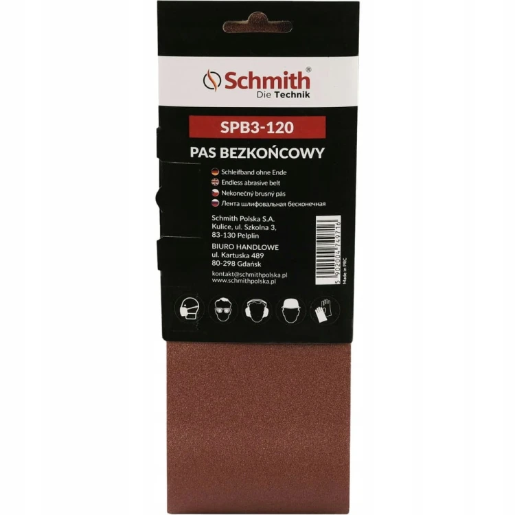 PAS BEZKOŃCOWY TAŚMA PAPIER ŚCIERNY P120 100x610mm 5szt. SCHMITH