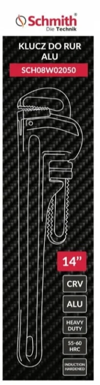 KLUCZ DO RUR STILLSON HYDRAULICZNY 350mm KLUCZ NASTAWNY 14" SCHMITH