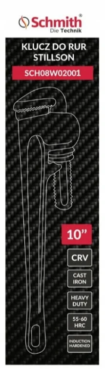 KLUCZ DO RUR STILLSON HYDRAULICZNY 250mm KLUCZ NASTAWNY 10" SCHMITH