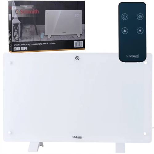 GRZEJNIK ELEKTRYCZNY KONWEKTOROWY TERMOSTAT 2000W SZKLANY PANEL SCHMITH
