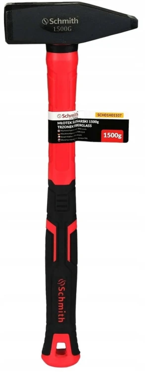 MŁOTEK ŚLUSARSKI 1500g 1,5kg TRZONEK FIBERGLASS WYWAŻONY TRWAŁY SCHMITH
