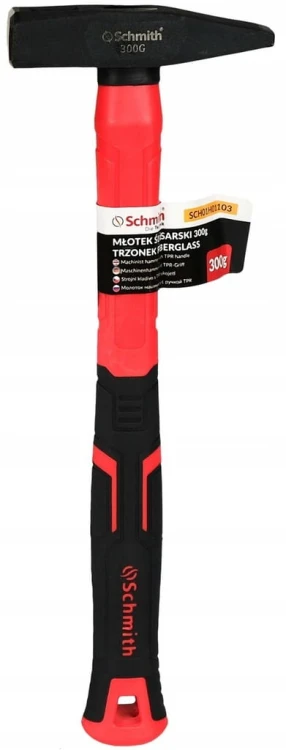 MŁOTEK ŚLUSARSKI 300g TRZONEK FIBERGLASS WYWAŻONY TRWAŁY SCHMITH