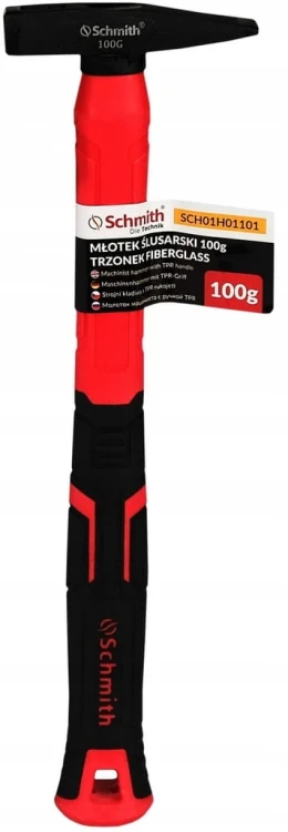 MŁOTEK ŚLUSARSKI 100g TRZONEK FIBERGLASS WYWAŻONY TRWAŁY SCHMITH