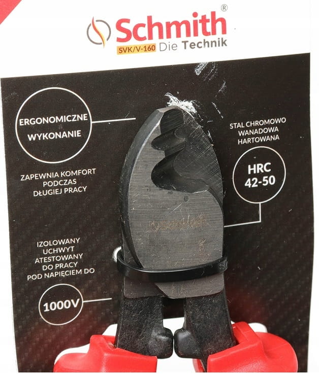 SZCZYPCE TNĄCE DO CIĘCIA KABLI 160mm IZOLOWANE DO 1000V TUV SCHMITH