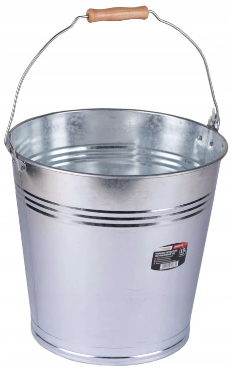WIADRO METALOWE BUDOWLANE OGRODOWE OCYNKOWANE 15L Z UCHWYTEM SCHMITH